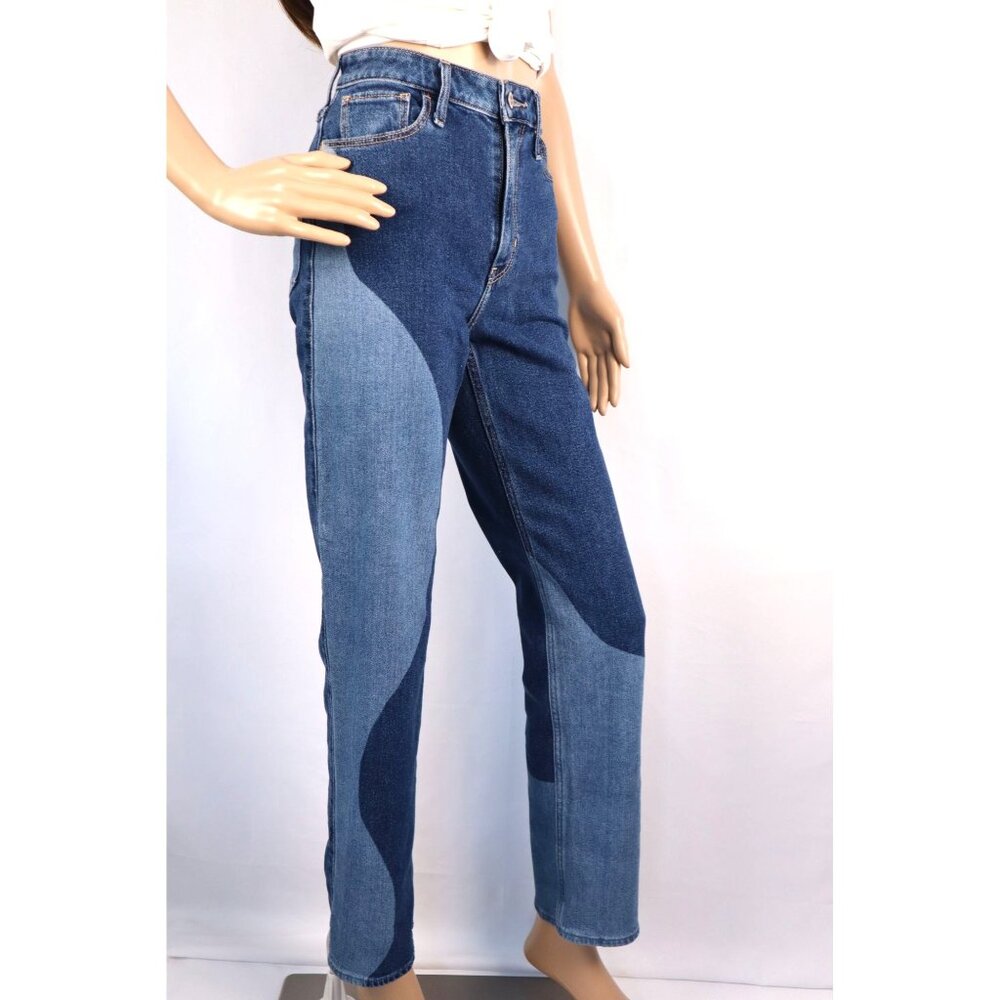 Hollister Ultra High-Rise Dad Jean W23 L31 Vintage Stretch Patchwork Denim - Picture 1 of 9